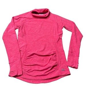 NEW BALANCE Women Small Neon Pink Pullover Performance Turtleneck sweater Top
